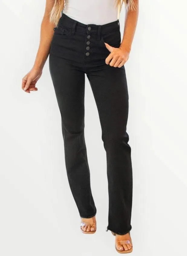 Plus Size Black Bootcut Judy Blue Jeans
