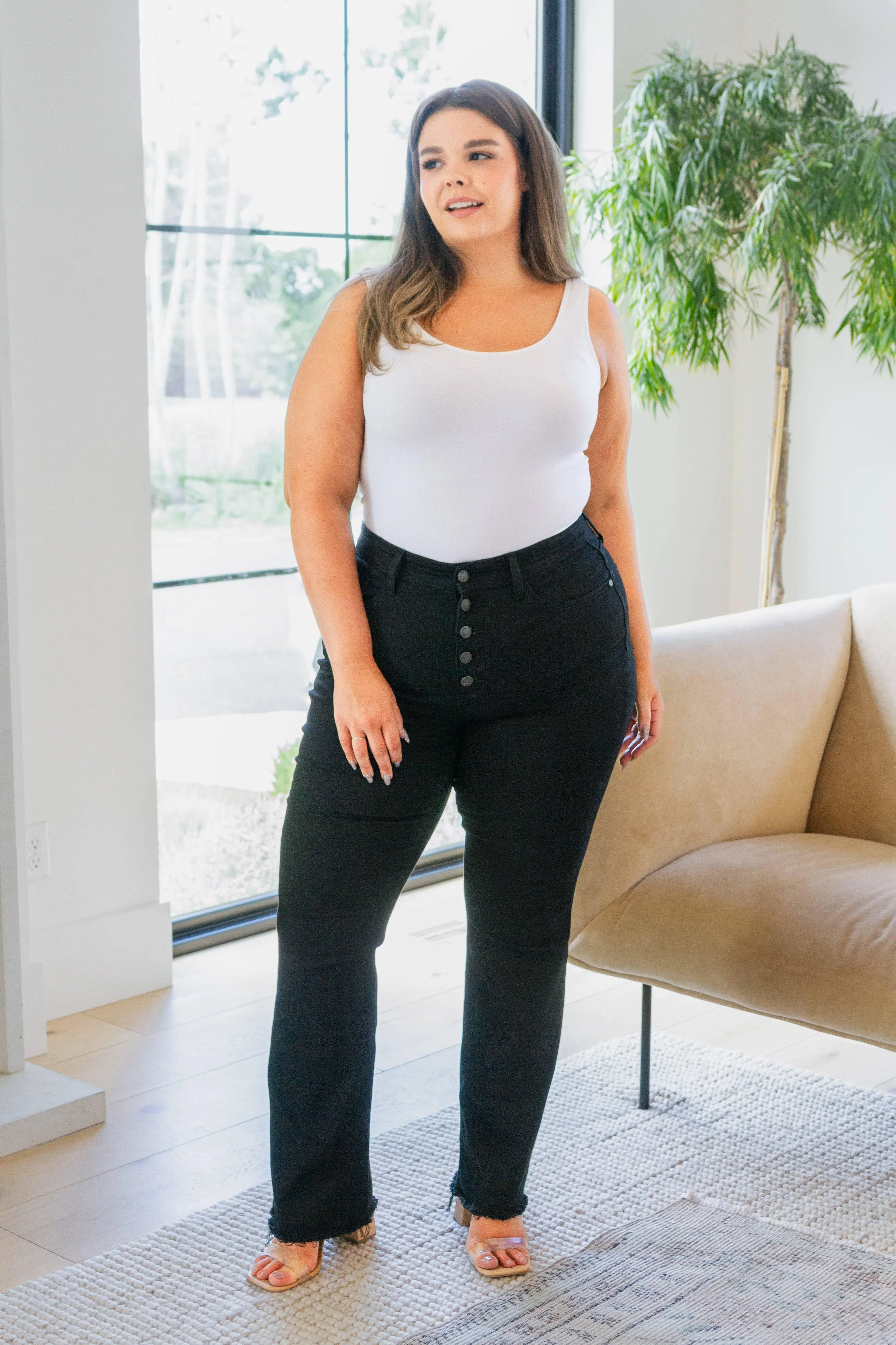 Plus Size Black Bootcut Judy Blue Jeans