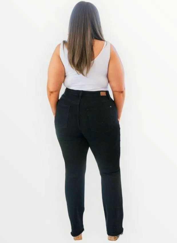 Plus Size Black Bootcut Judy Blue Jeans