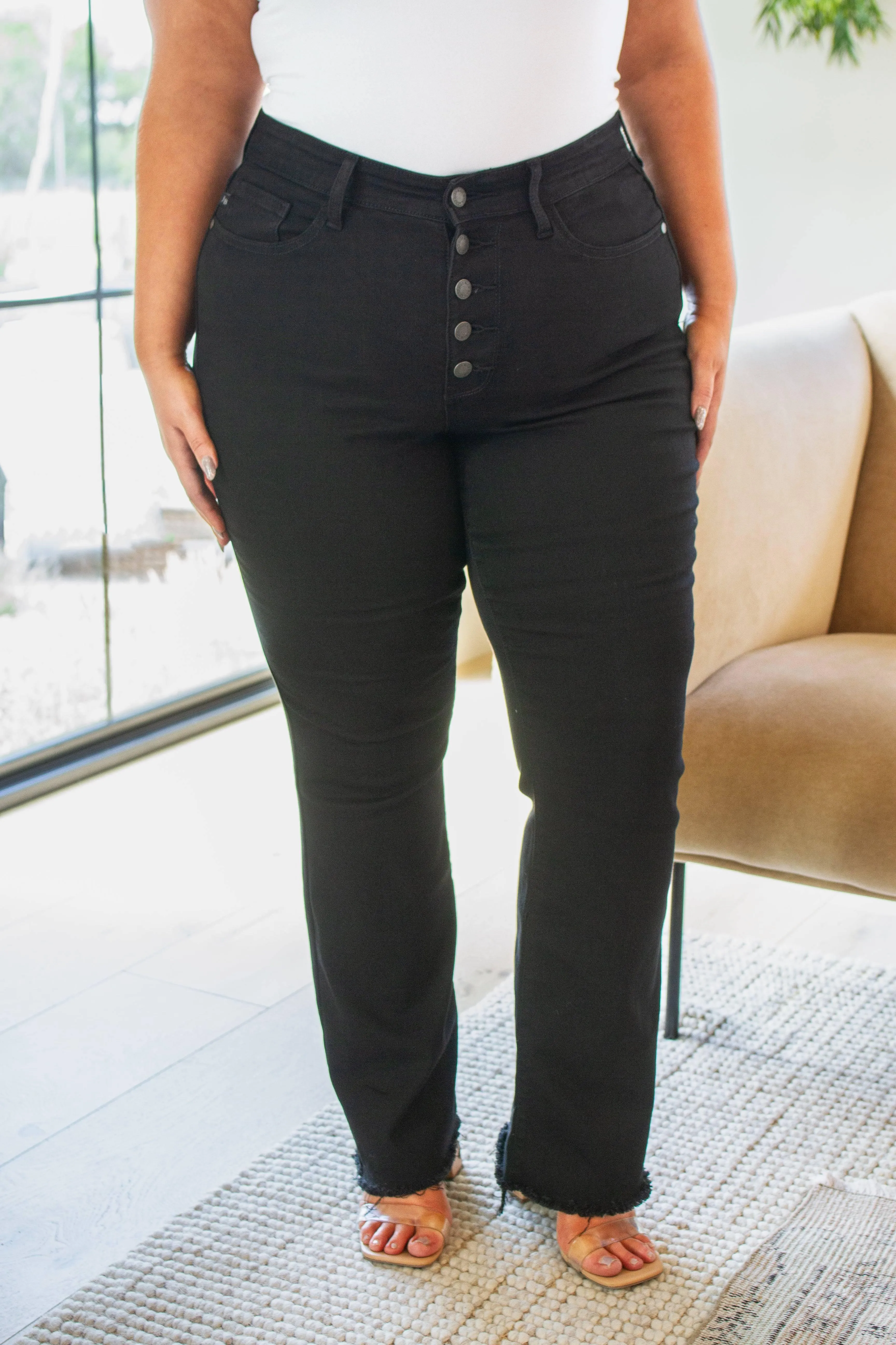Plus Size Black Bootcut Judy Blue Jeans