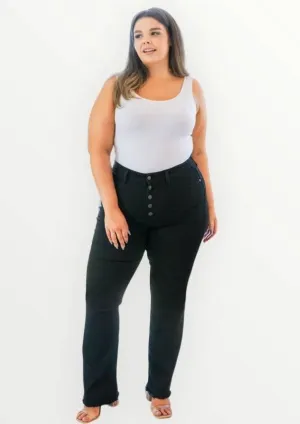 Plus Size Black Bootcut Judy Blue Jeans