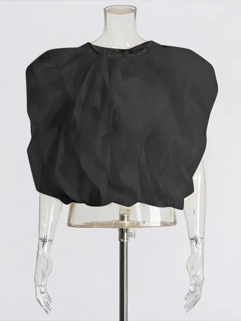 Pre Order:  Splicing Ruffle Edge Mesh Top