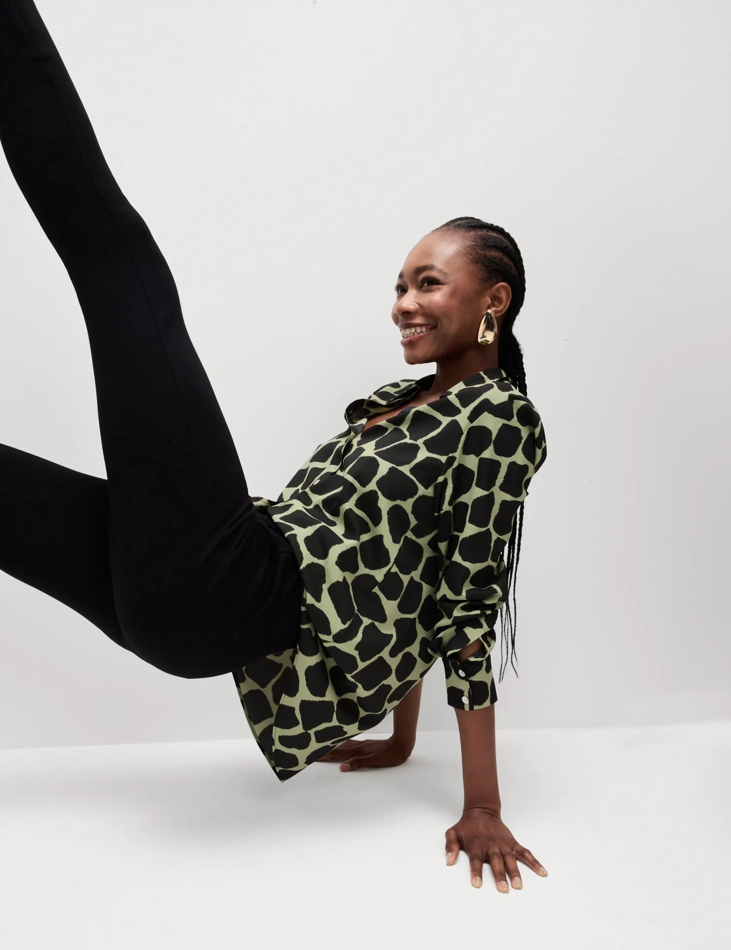 Printed Collared Blouse