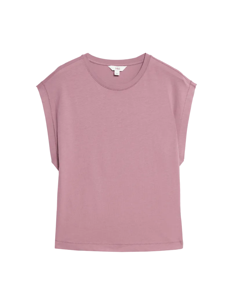 Pure Cotton Oversized Cap Sleeve T-Shirt