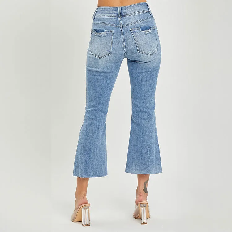 Risen Jeans High Rise Crop Flare