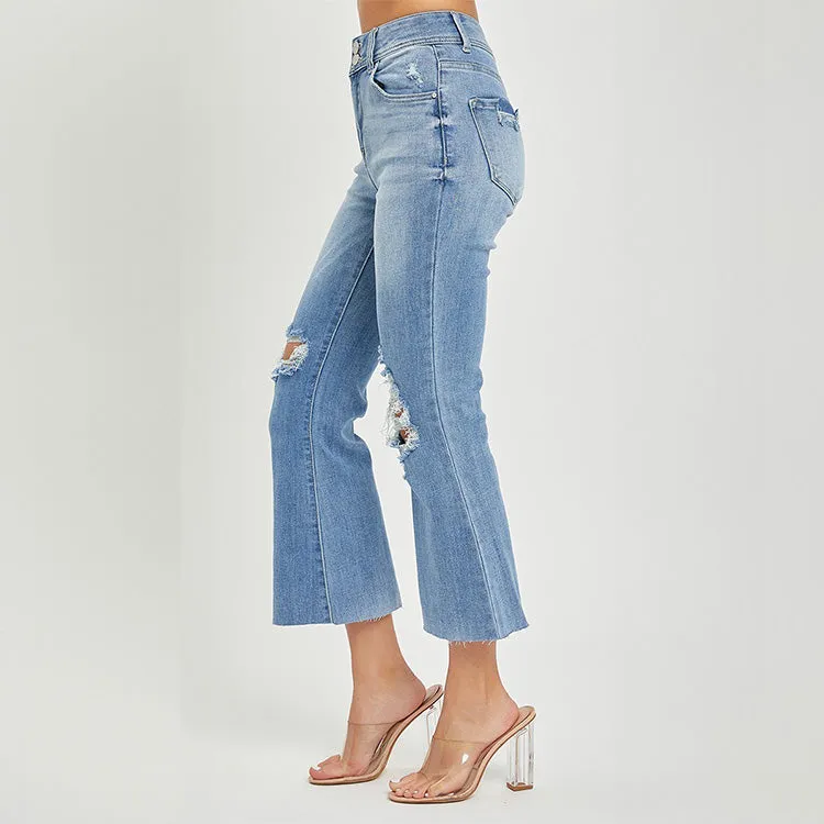 Risen Jeans High Rise Crop Flare