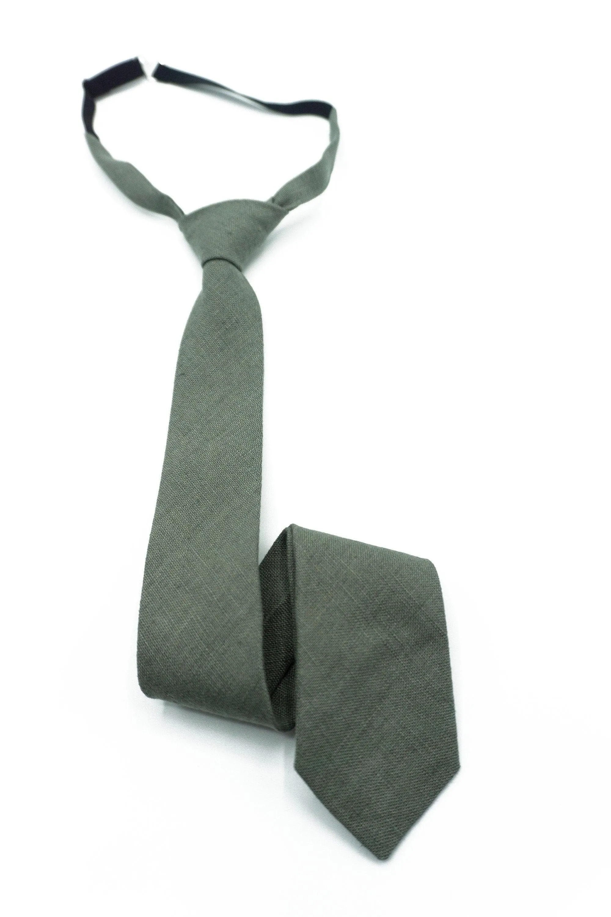 Sage Green Tie Set - Wedding Neckties for Groom and Groomsmen