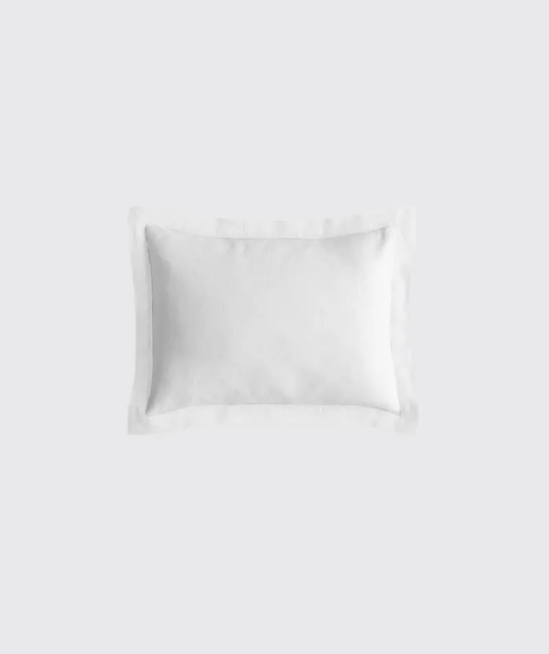 SAMPLE SALE<br>Off White & White Linen Breakfast Pillow