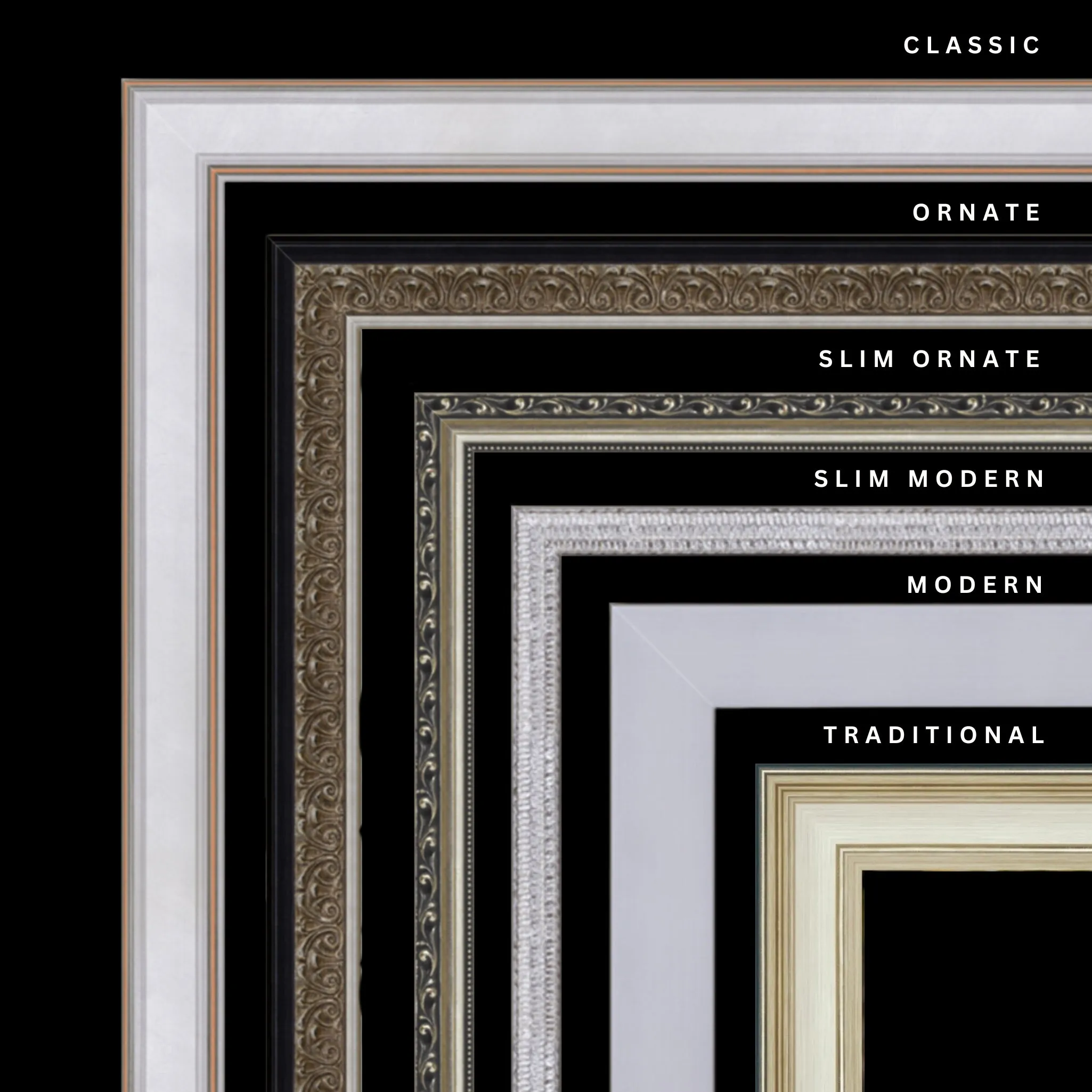 Silver 43x41 Picture Frame Ornate Traditional Classic Antique