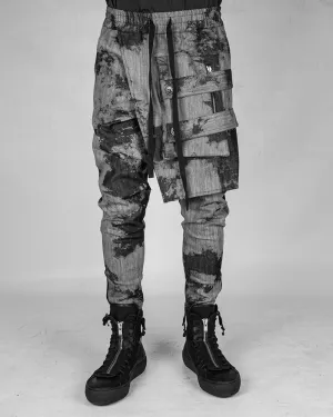 Stretch panel bull jeans printed