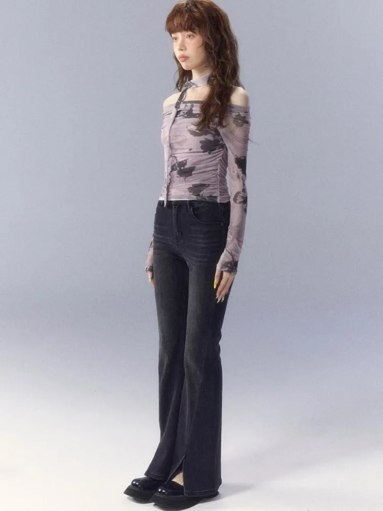 Super Fit Stretch Slit Skinny Jeans【s0000003348】