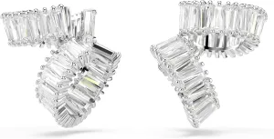 Swarovski Ariana Grande Earrings Jewelry Collection, Clear Crystal & Pearls, Rhodium Finish