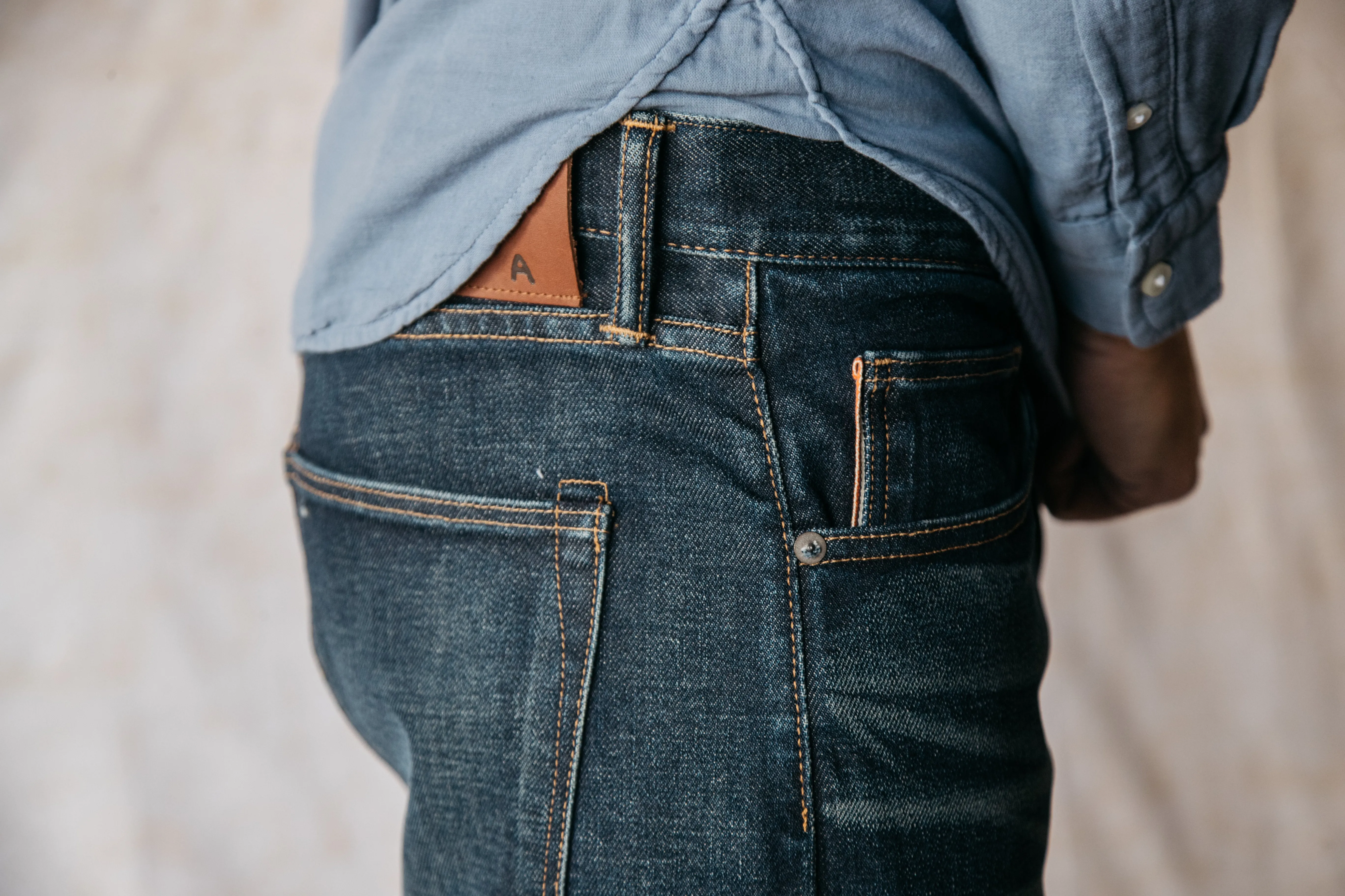 The Scissors Slim tapered - Jett 14oz Selvedge