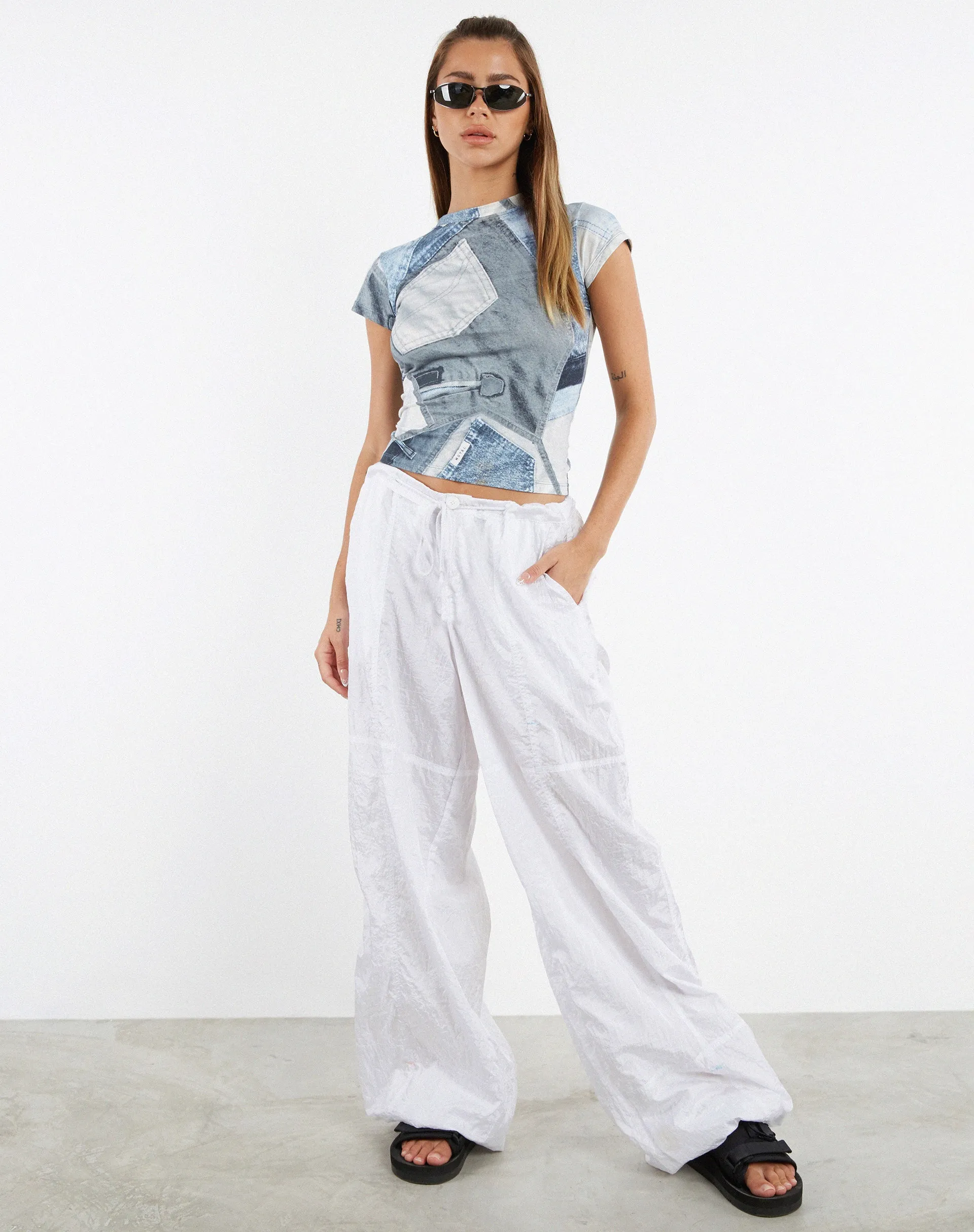 Tiona Top in Denim Pocket