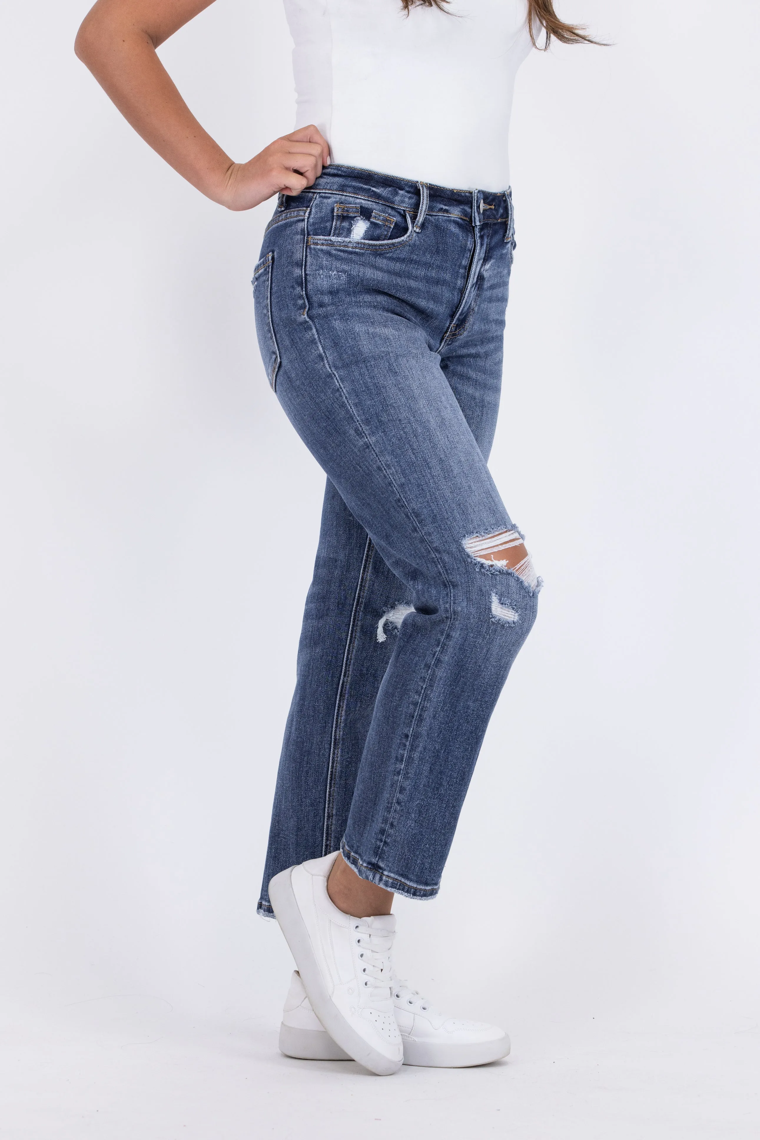 Whatever Will Be from Lovervet: High-Rise Crop Straight Leg Denim