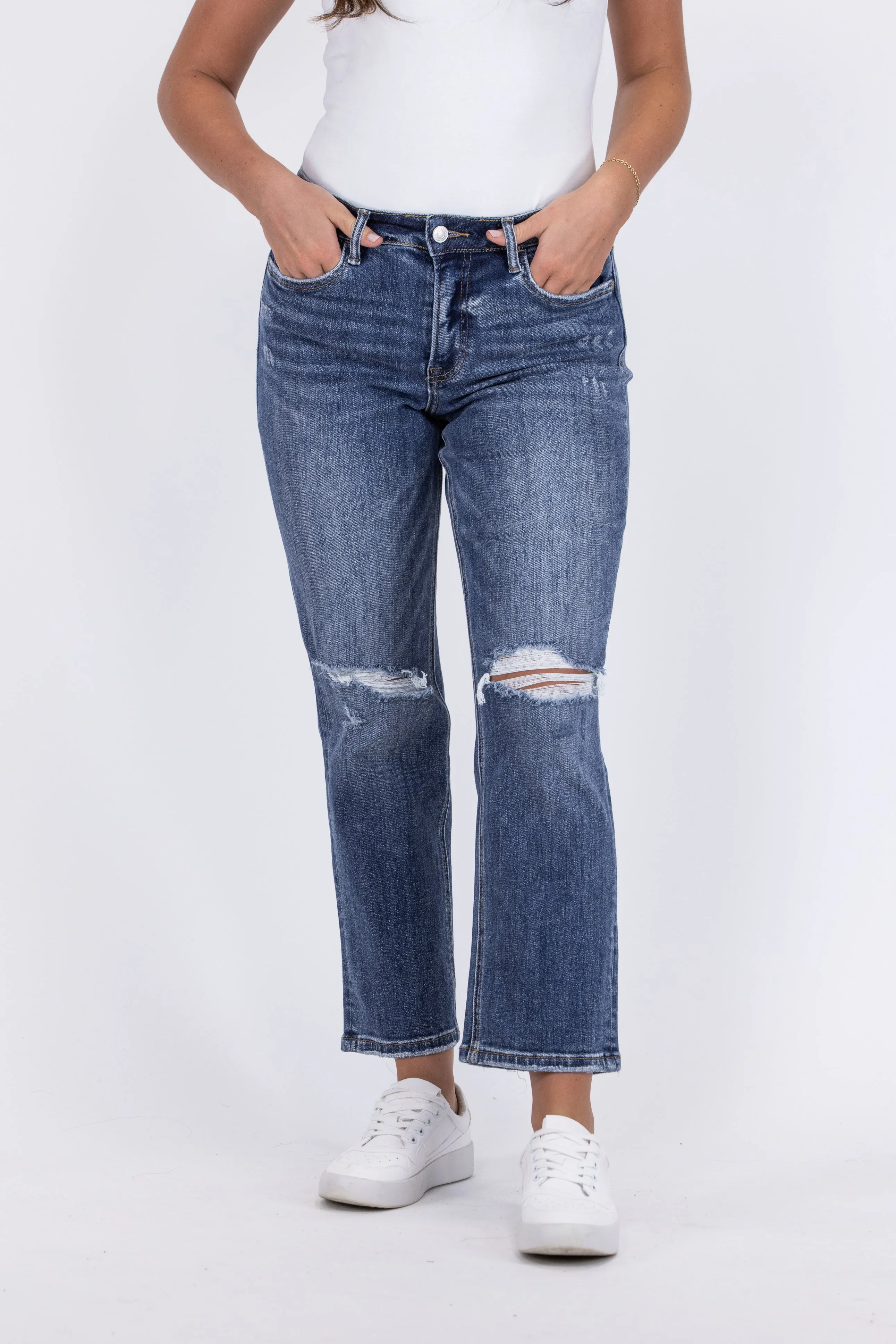 Whatever Will Be from Lovervet: High-Rise Crop Straight Leg Denim