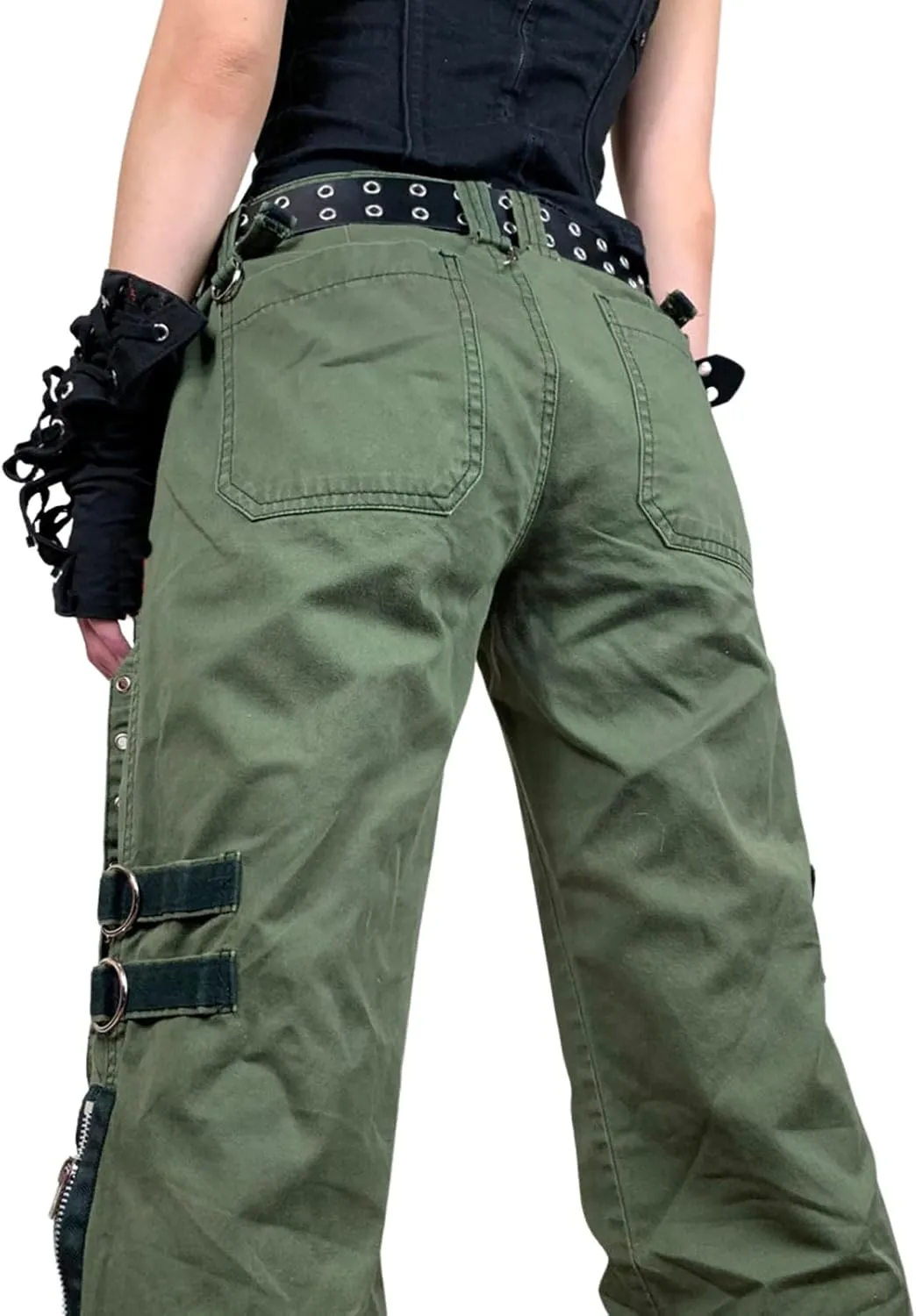 Women Vintage Baggy Jeans Grunge Gothic Tripp Pants Punk Goth Wide Leg Denim Pants Y2k Loose Casual Jeans Streetwear